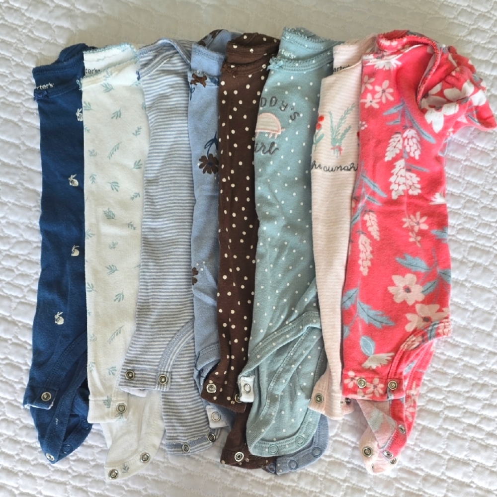 8 Carters Bodysuits